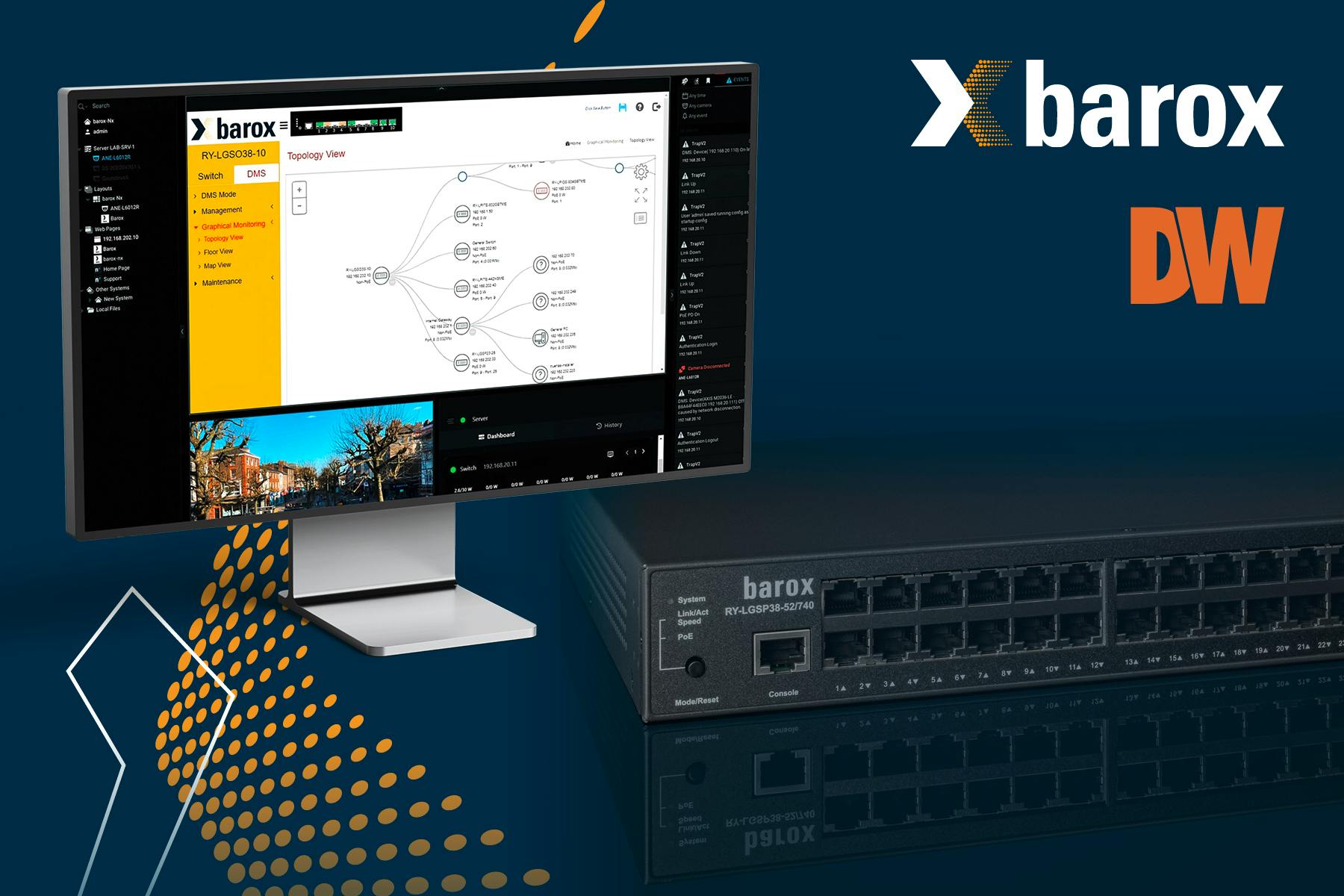 The barox integration gives DW Spectrum IPVMS users visibility into network connectivity and remote control capabilities for cameras and supporting infrastructure.
