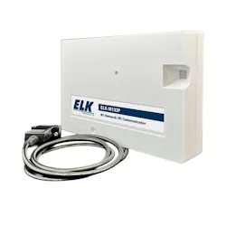 The ELK-M1XIP Network Communicator provides IP Ethernet connectivity, remote programming capabilities and system diagnostics for ELK M1 systems.