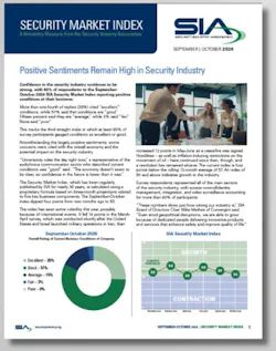 SIA’s September-October Security Market Index surveys industry executives on business expectations, including sales, hiring, capital spending and research and development.