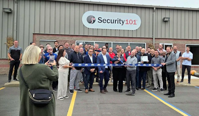 EOS Business Surveillance Solutions, a Security 101 company, celebrated the opening of its new facility in Fenton, Michigan, with a ribbon-cutting ceremony.