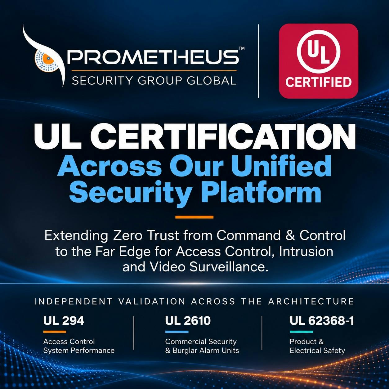 Prometheus Security Group Global Earns UL Certifications Across ...