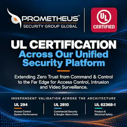 Prometheus Security Group Global's UL-certified platform spans digitally encrypted security interfaces, control hardware and command-and-control software.