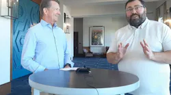 SecurityInfoWatch Editor-in-Chief Rodney Bosch, left, interviews Ryan Zatolokin, senior technologist at Axis Communications, during the company’s 2026 Partner Summit in Carlsbad, California.